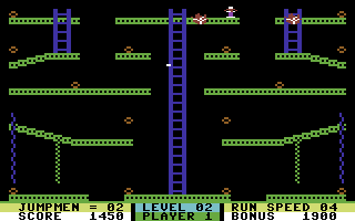 Jumpman Junior screenshot 5 for Commodore 64